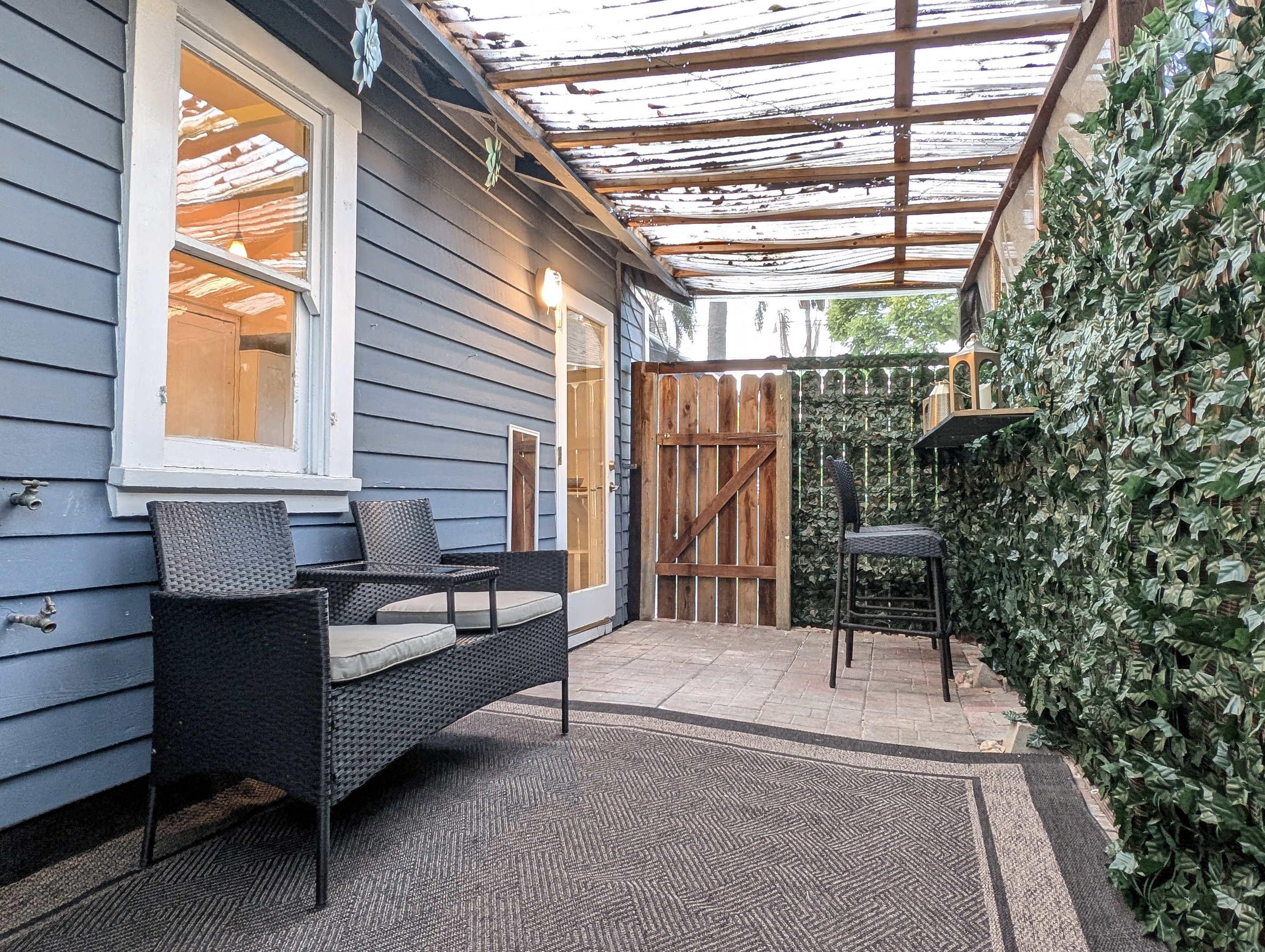 Private patio for relaxing outdoors. 🌿
