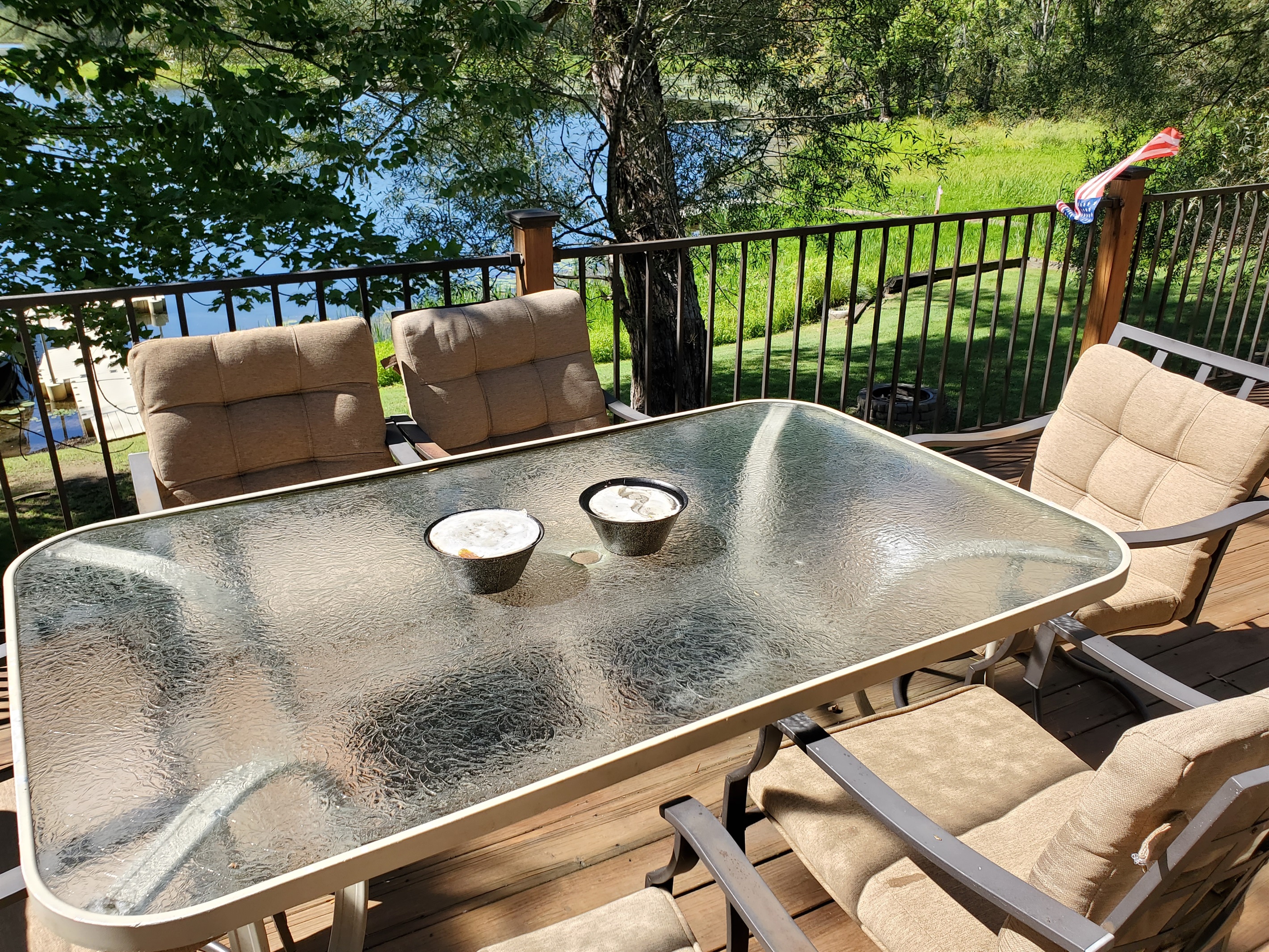 Dining area on deck