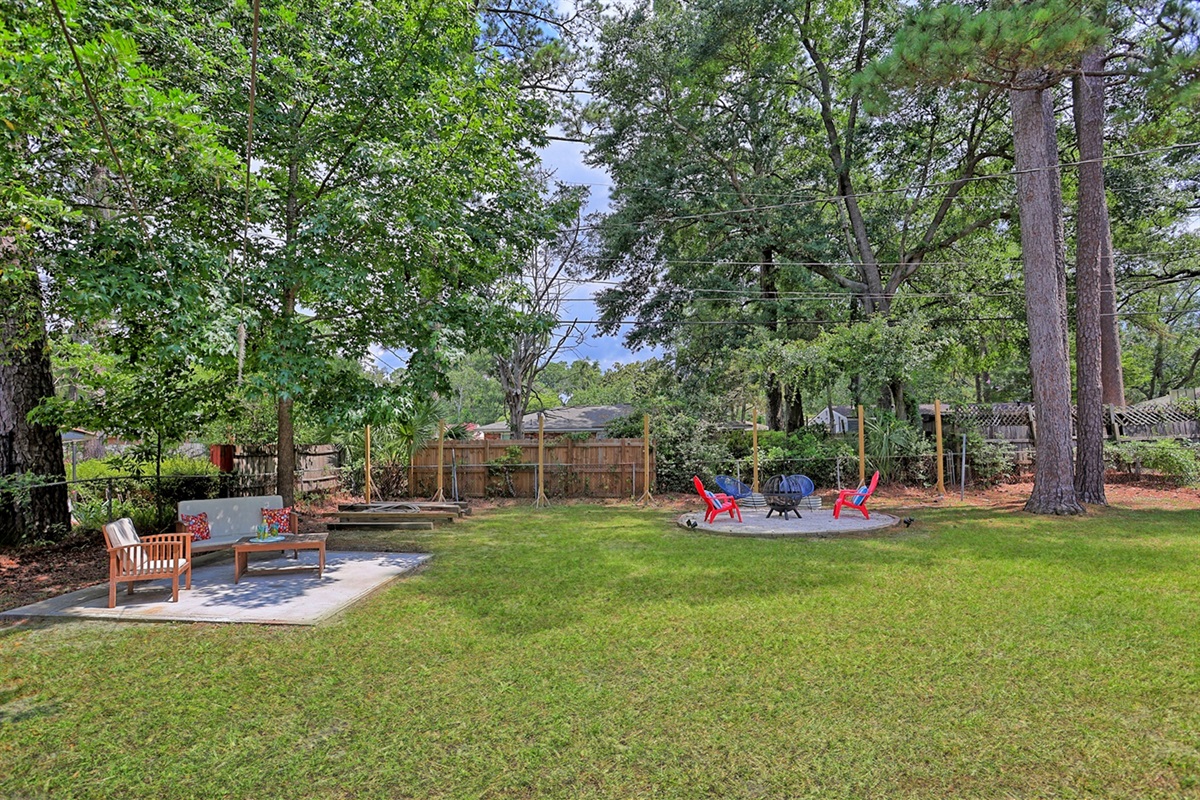 Plenty of green space for yard games, lounging, or soaking up the sun.