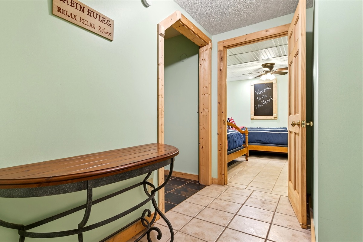 Head down to the lower level for additional sleeping areas