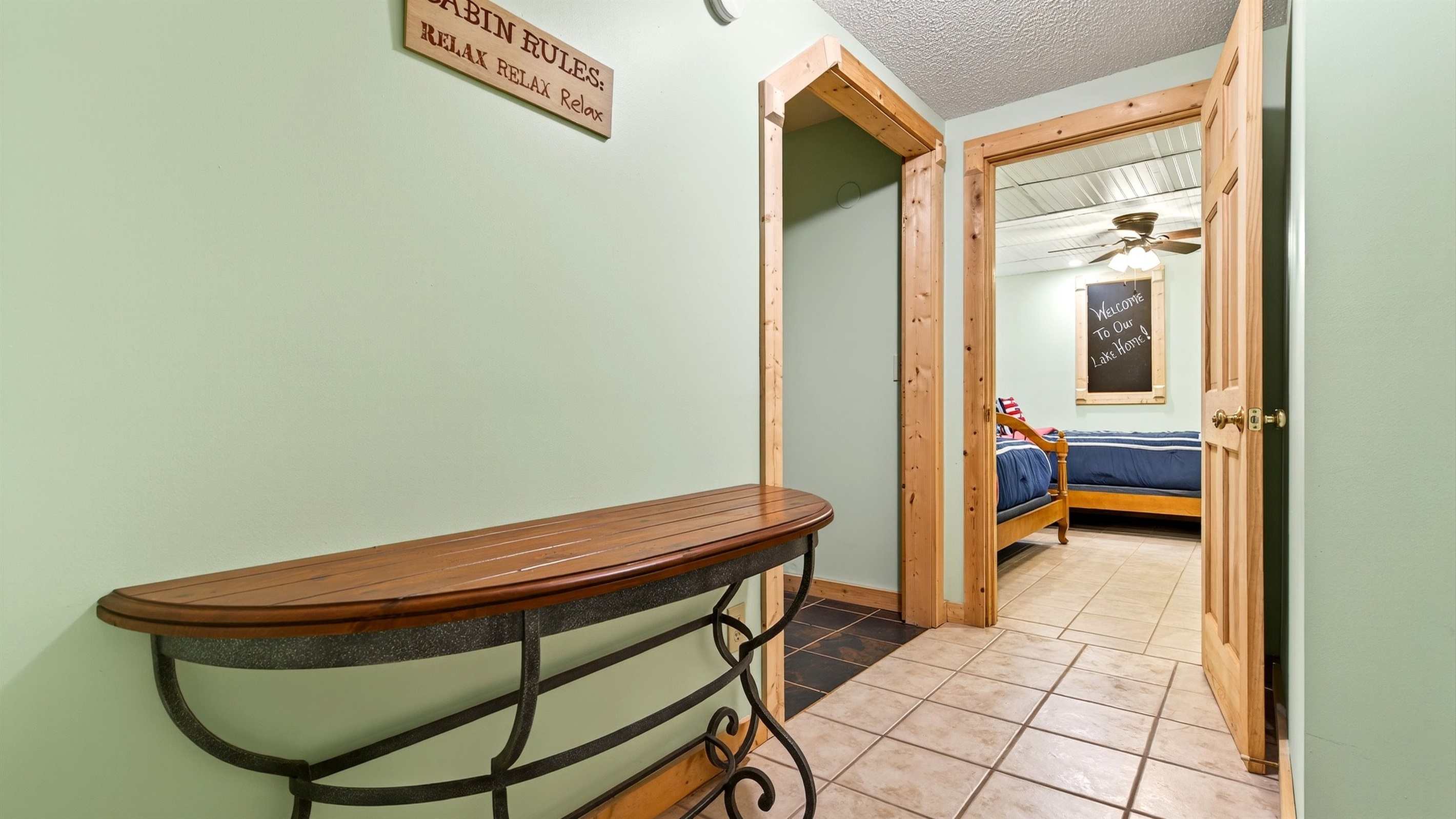 Head down to the lower level for additional sleeping areas