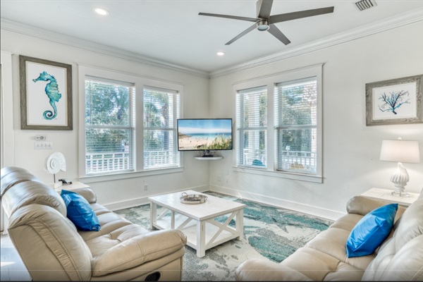 Flatscreen TV in living room