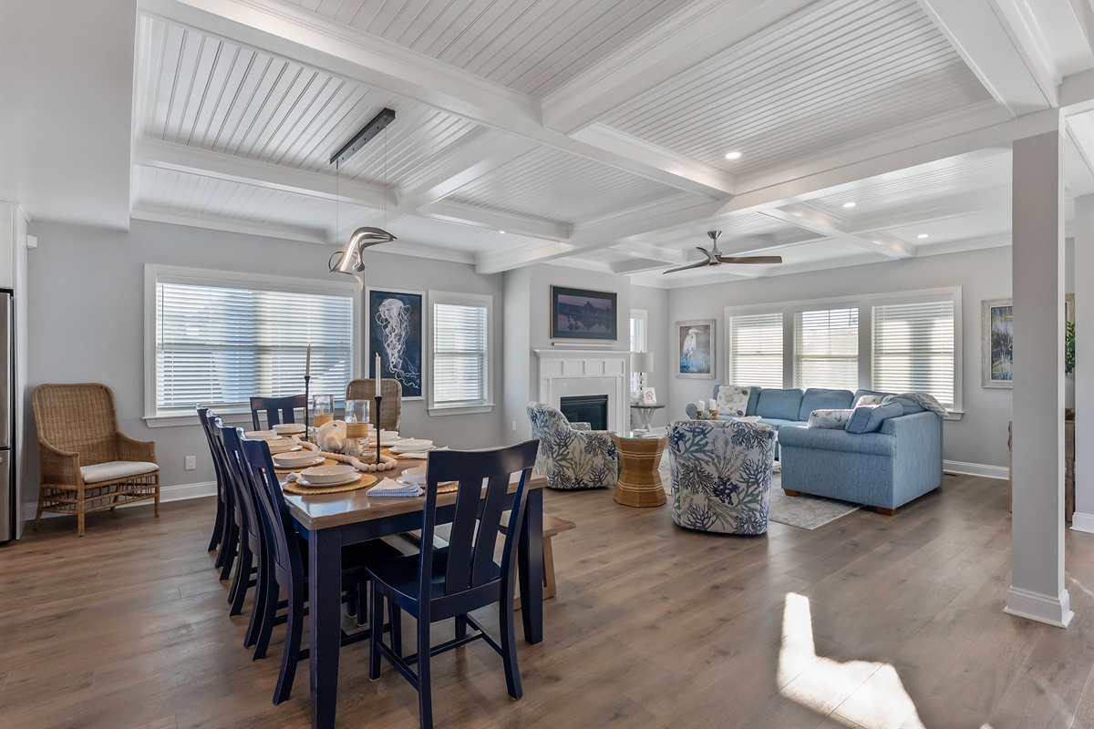 Open Concept Dining Room with View Of Living Room