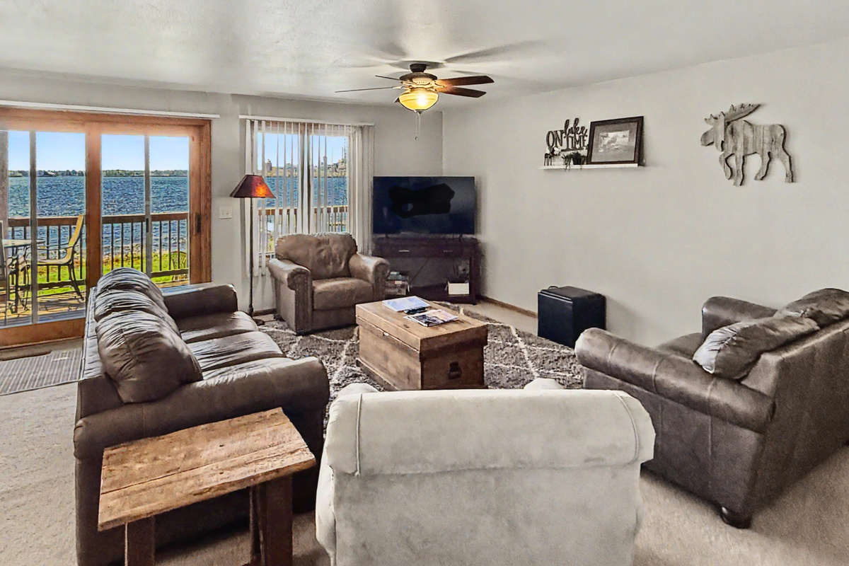 Living Room - Upper Level with Lake View