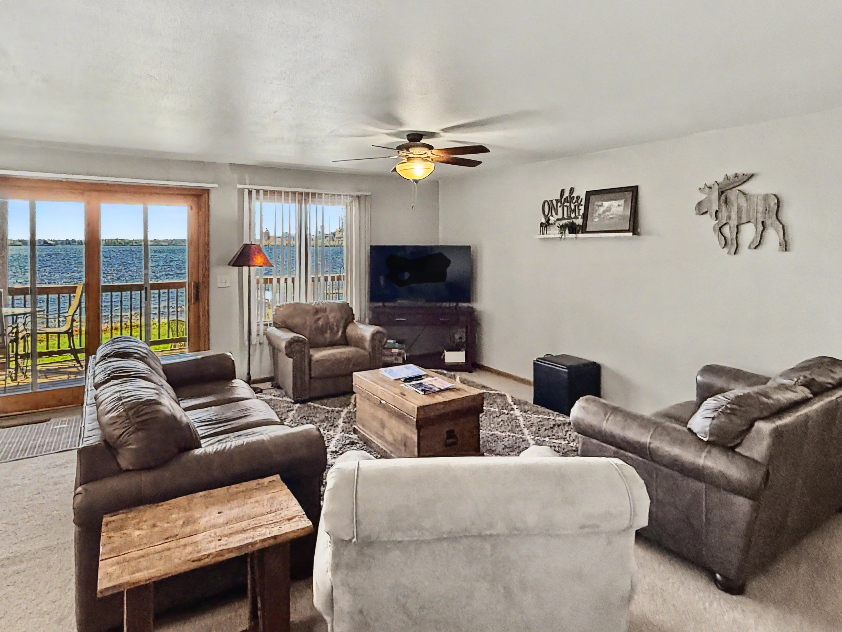 Living Room - Upper Level with Lake View