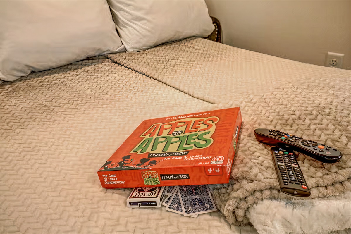 Cards and boardgames for fun memorable evening.