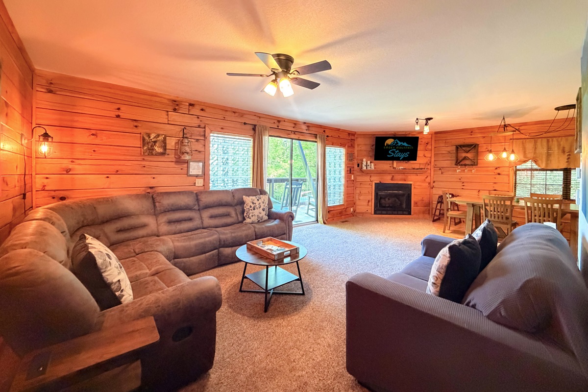 cosy living room area on the main floor