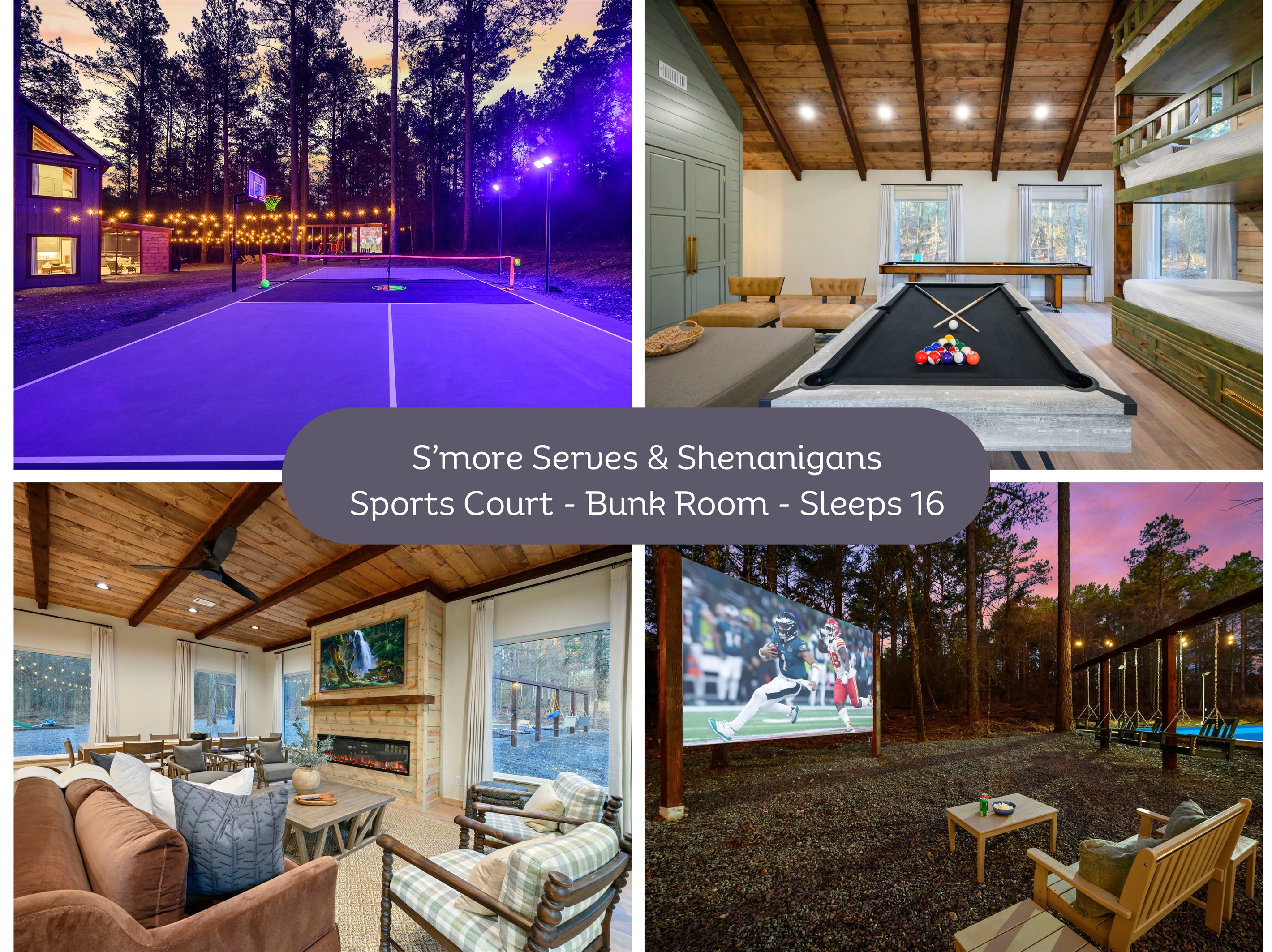 4 Kings + Glow in the Dark Sports Court + Outdoor Cinema + Kid & Adult approved