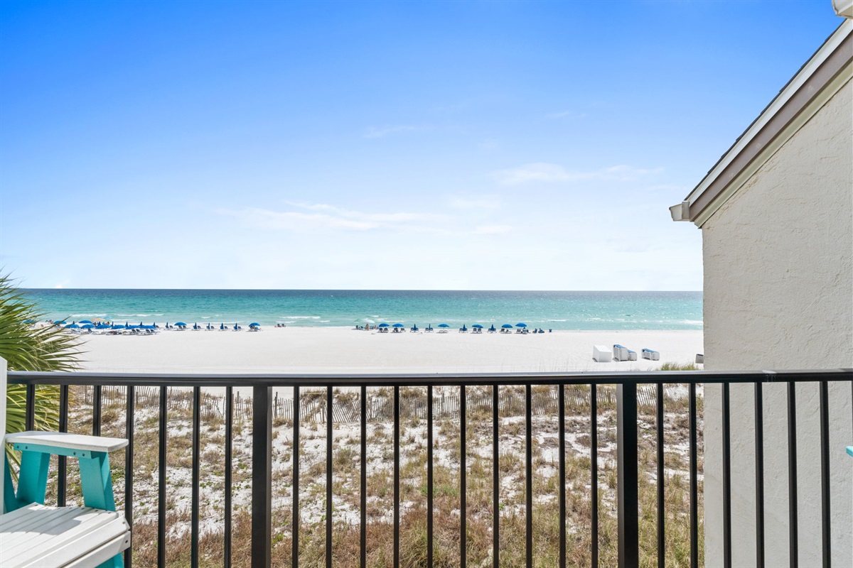 Balcony with Outdoor Seating and Amazing Beach Views