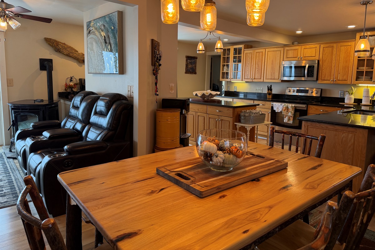 Open Dining/living and kitchen