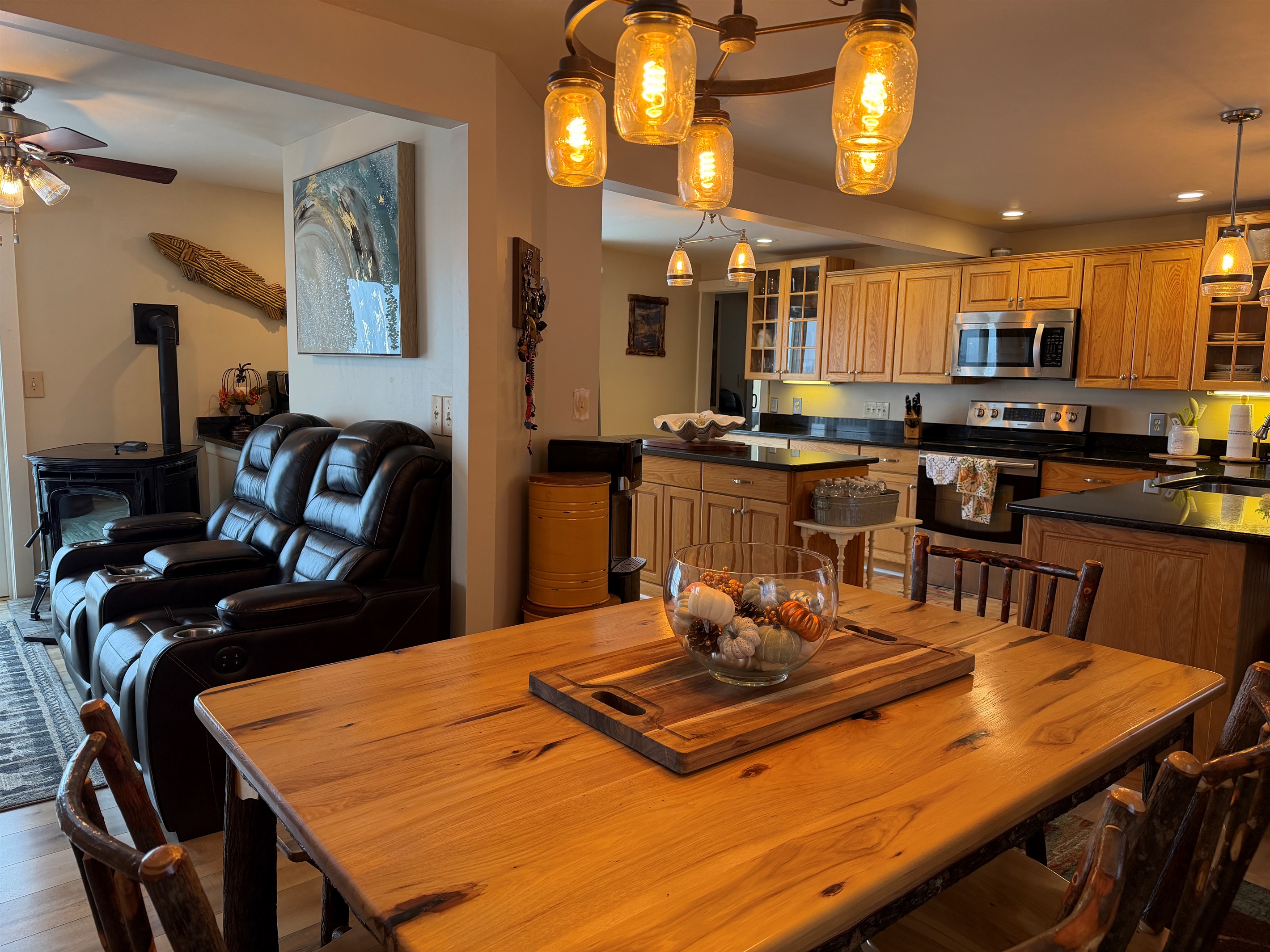 Open Dining/living and kitchen