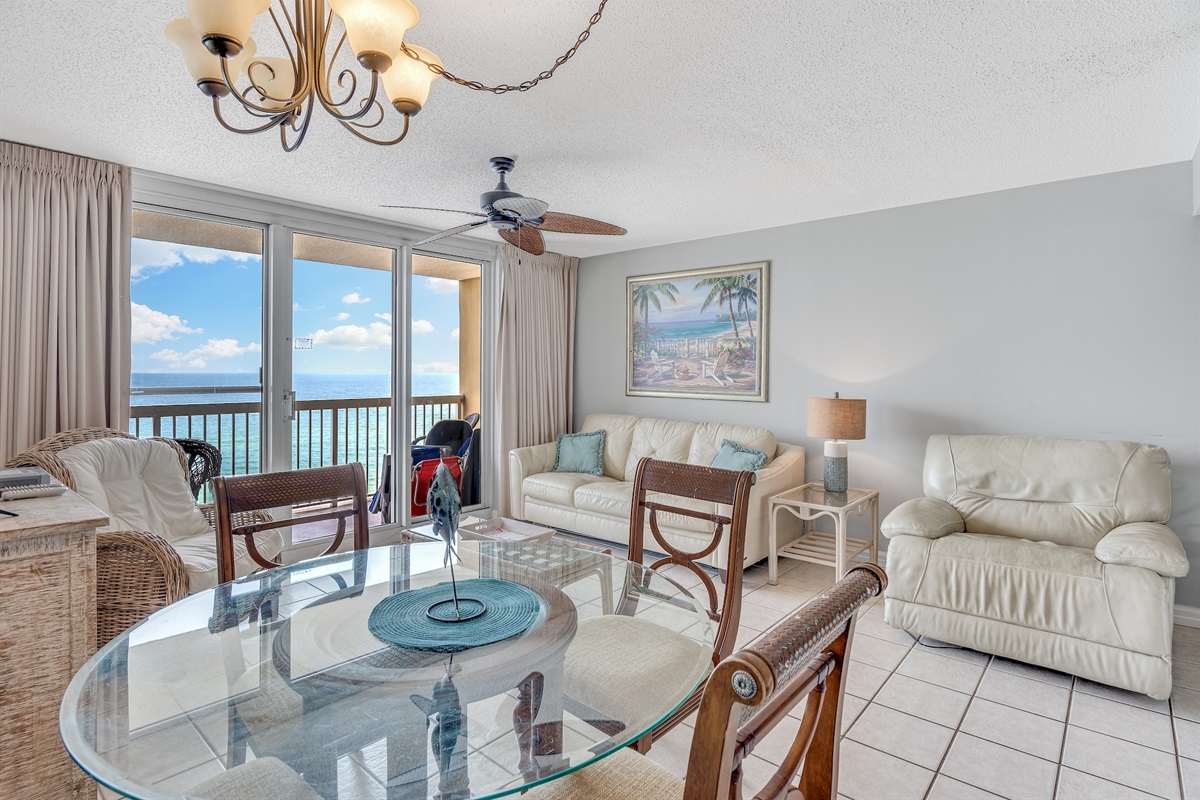 Living room and balcony