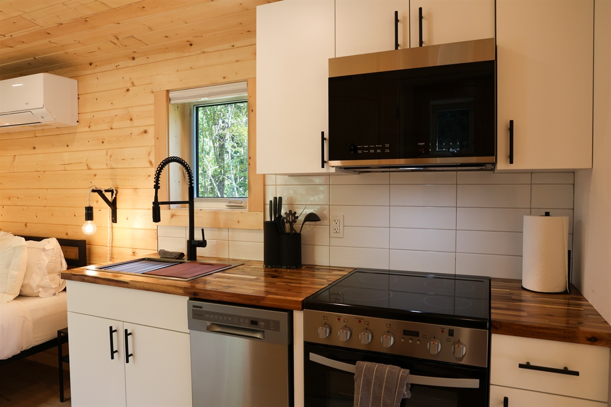 Brand new stainless steel appliances