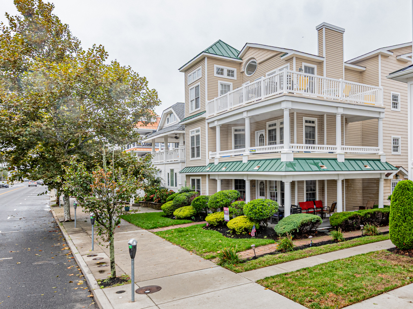 Front Entrance View Showing Ground Floor Porch and Landscaped Walkway