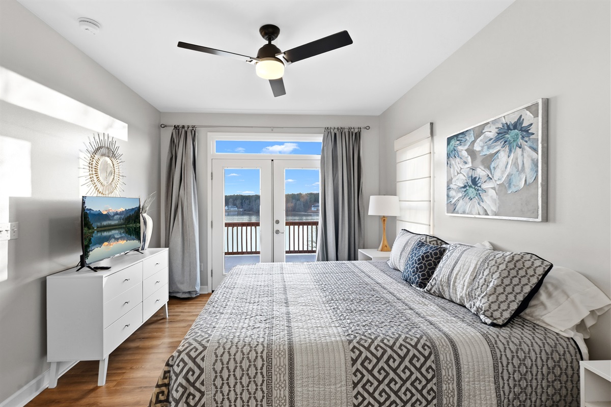 Master Bedroom with King Bed and Smart TV