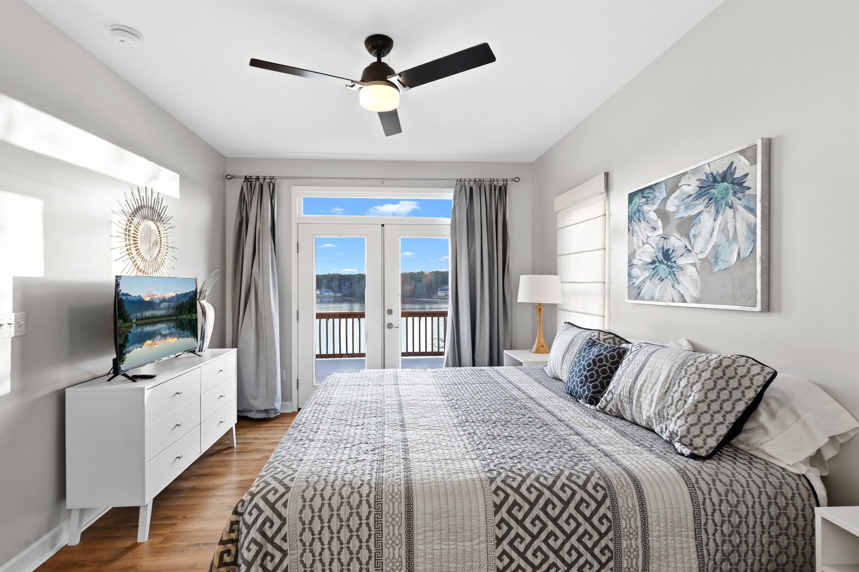 Master Bedroom with King Bed and Smart TV