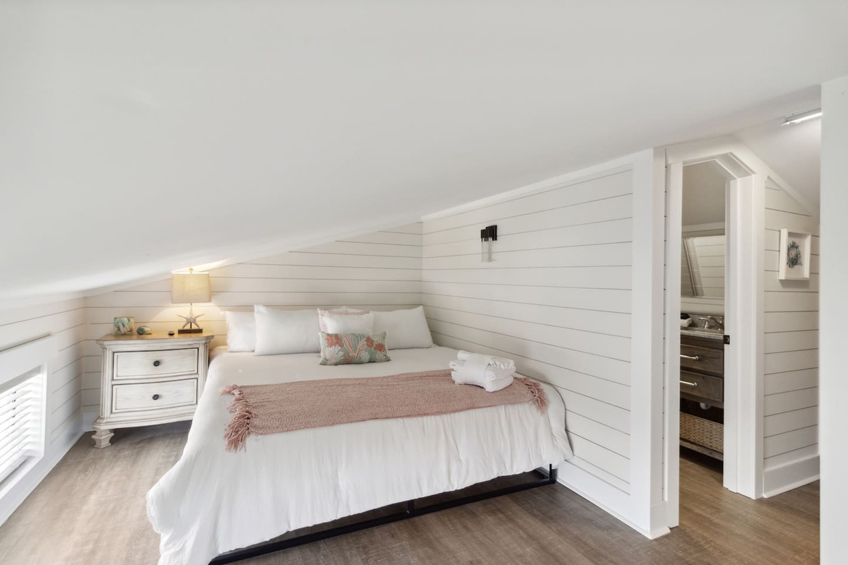 The loft king suite on the third floor &mdash; a private retreat at the top of the home with its own ensuite.