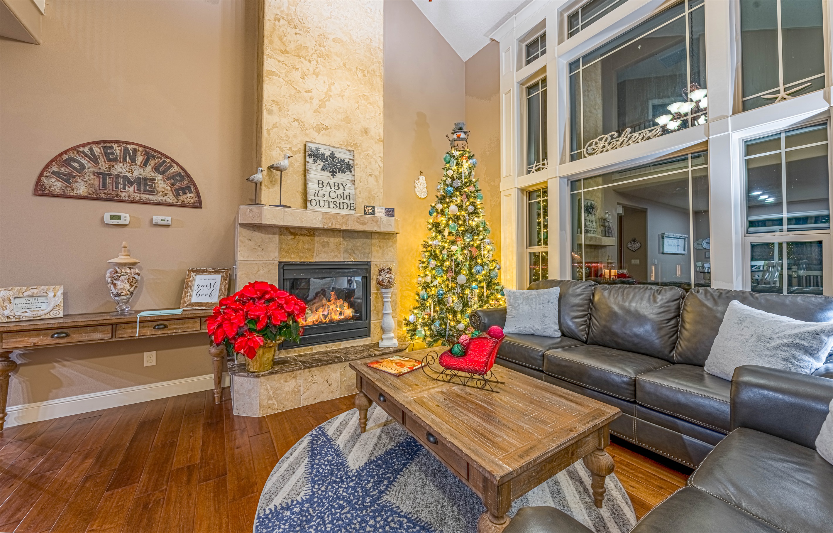 Christmas is Better at the Beach!!  Dune Crest Beach House is a great home for Holiday celebrations.