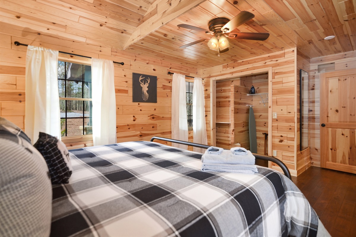 Master bedroom- views of the front porch