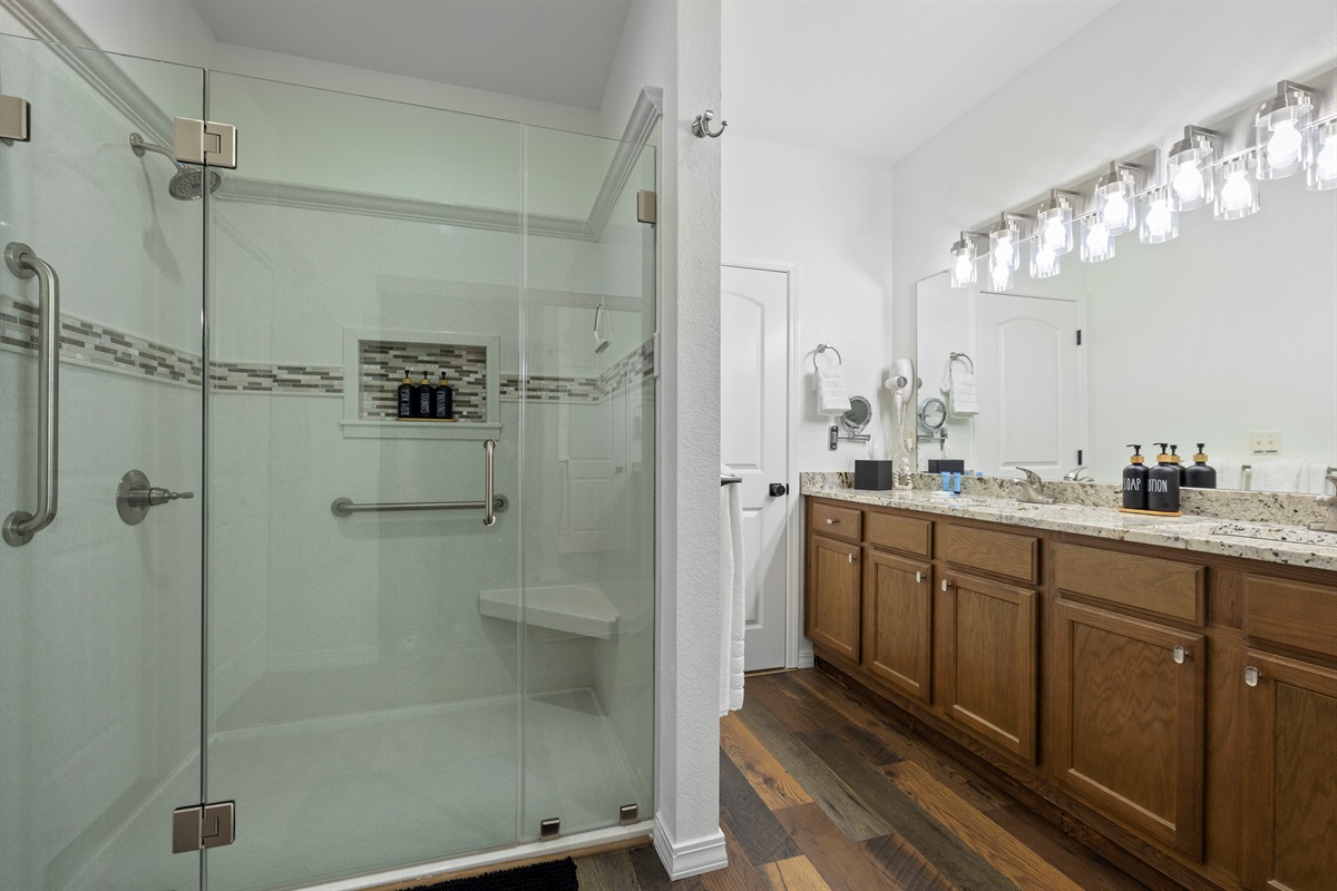 Beautifully updated large walk in shower