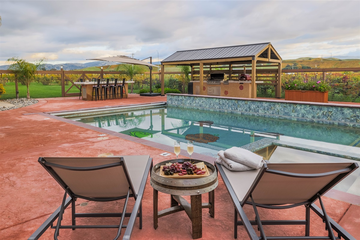 Grab a seat and unwind by the pool with your friends!