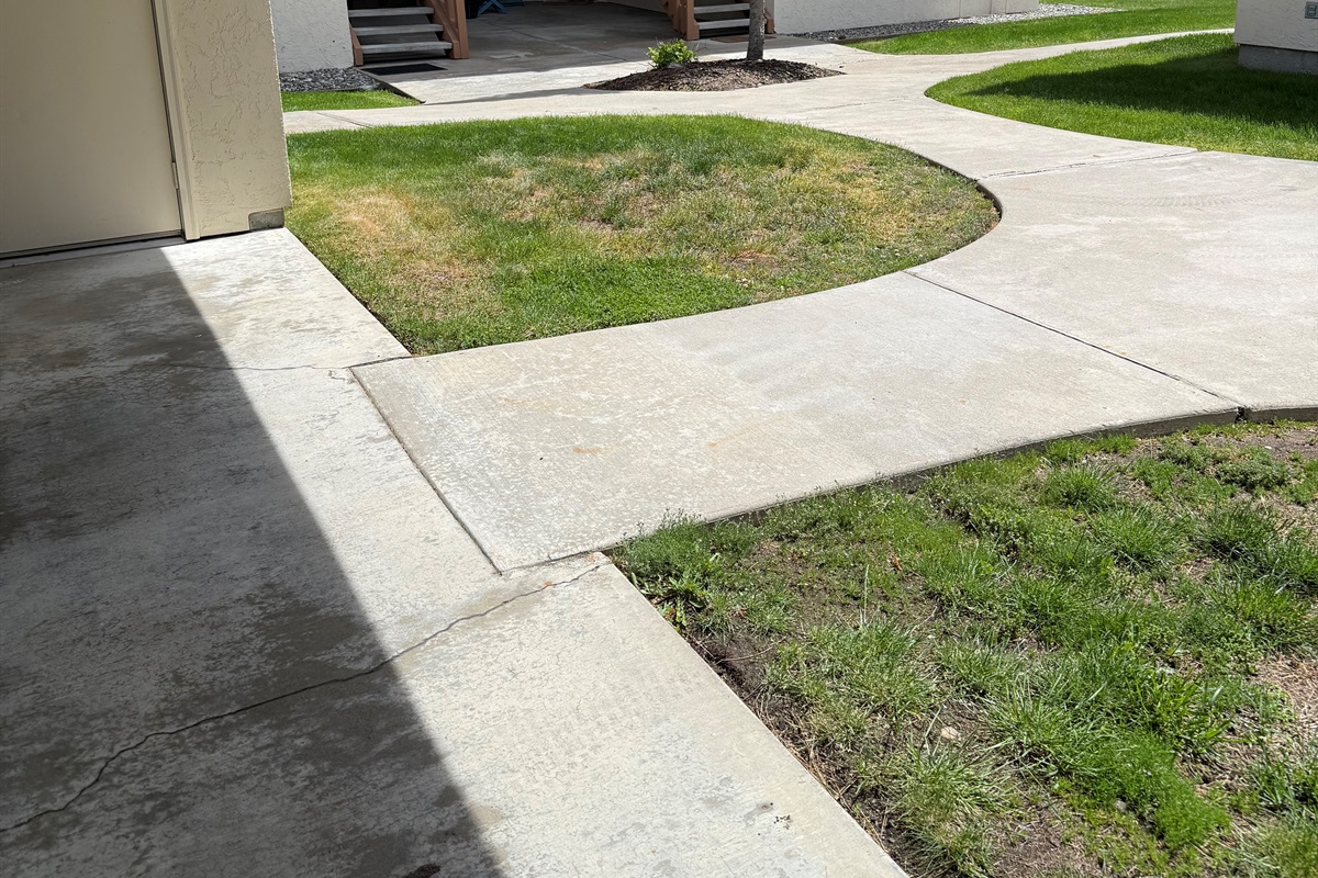 Walk way from carport