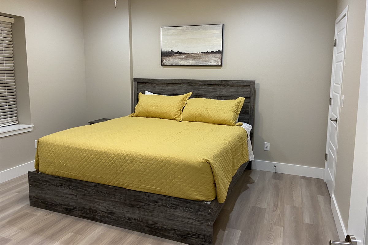 Lower level king bedroom #3 with en suite shower