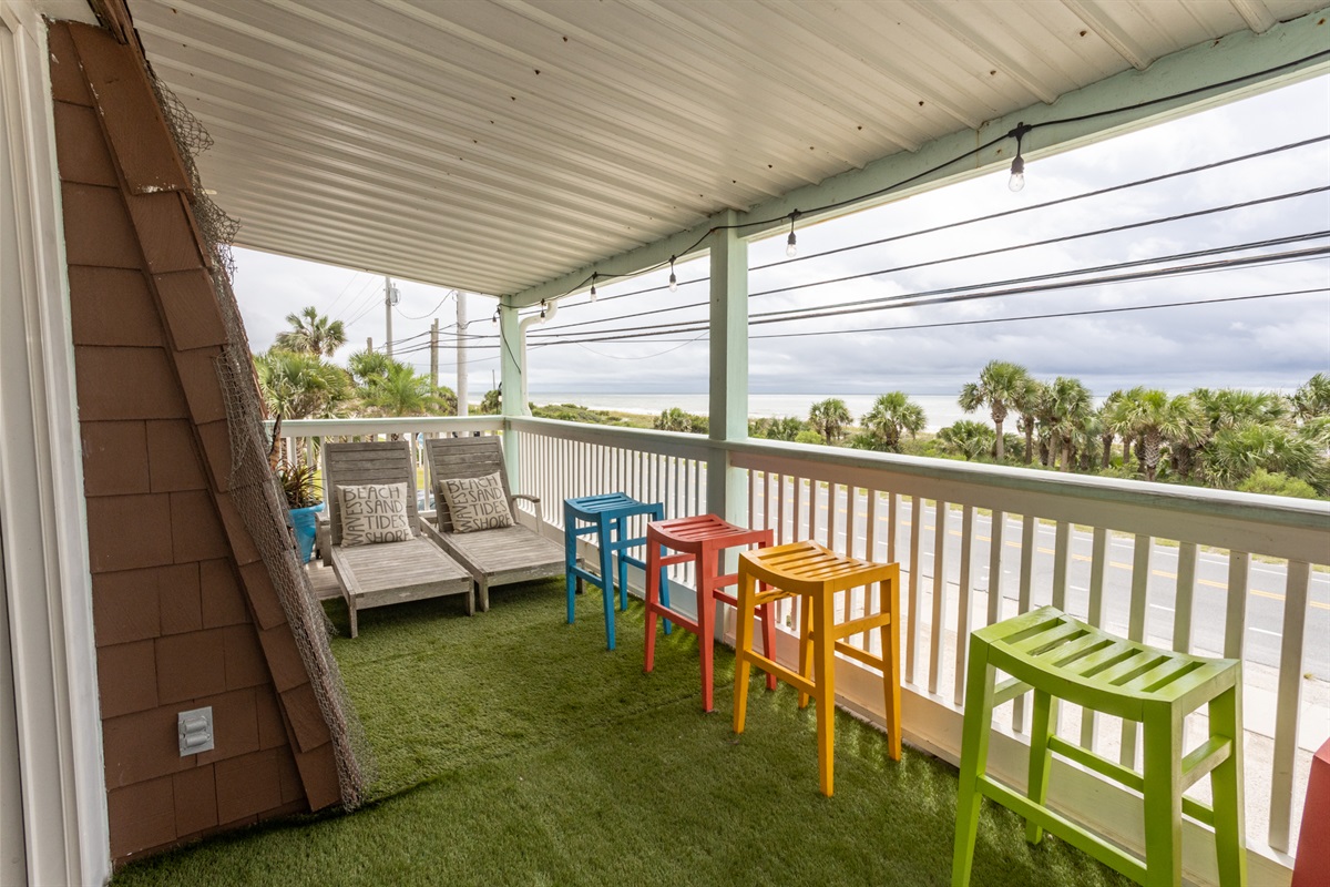 Deck with beach view