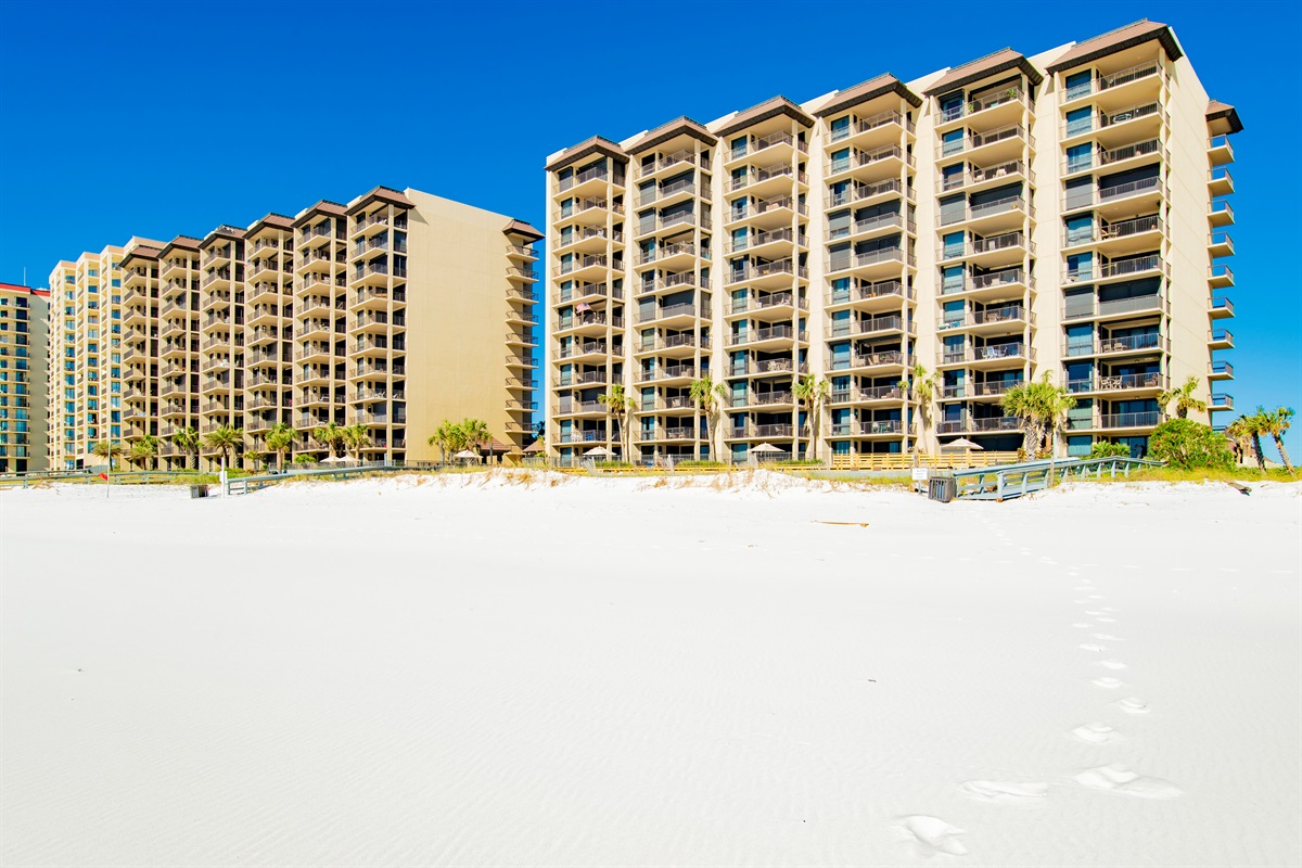 View of Romar House from the beach 