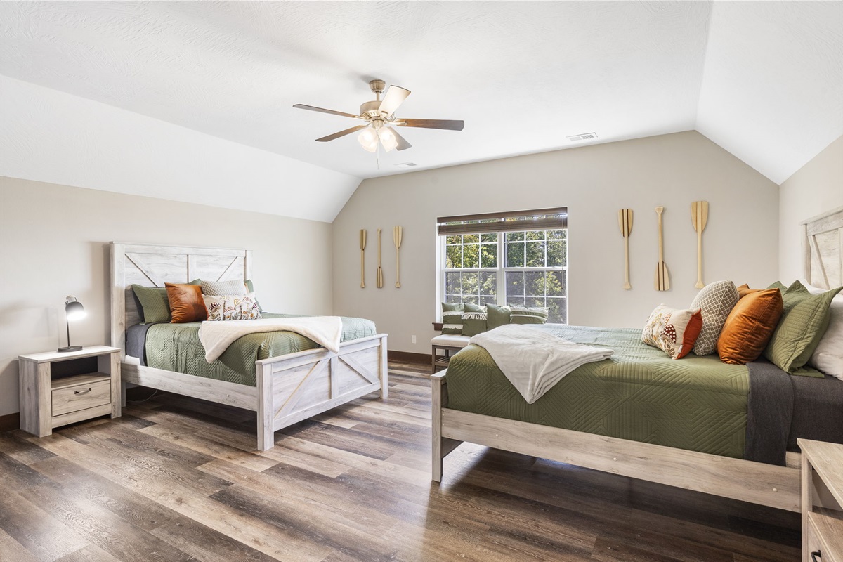 Lower level: Large double queen bedroom with private bathroom!