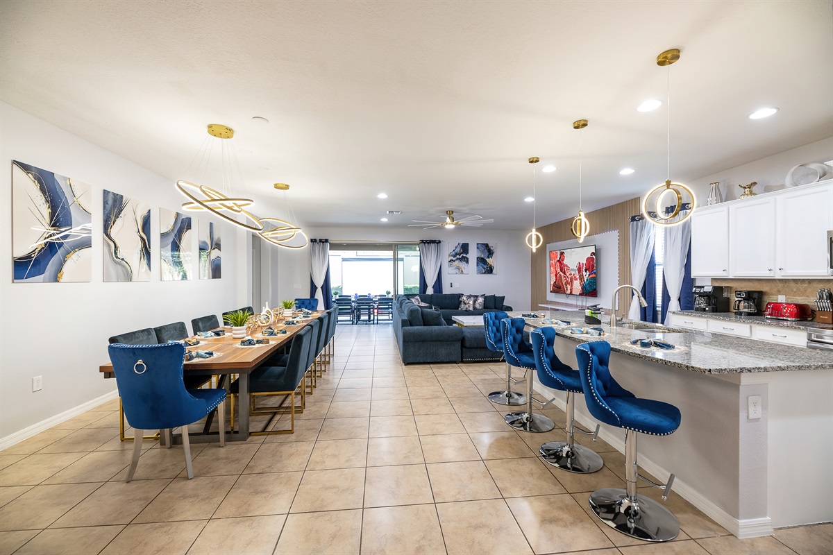 Open Plan Kitchen, Dining & Living Room