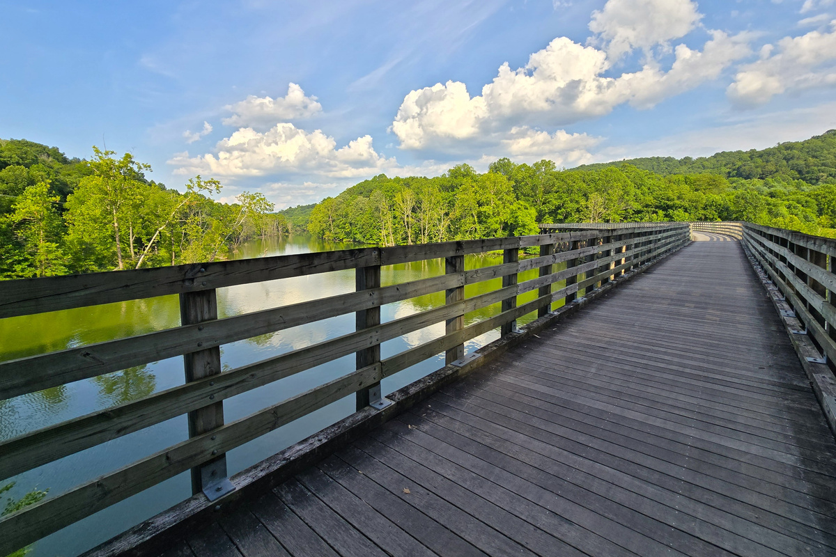 Virginia Creeper Train Confluence Trestle #12, part of the Start to the Heart ride from Abingdon to Damascus!