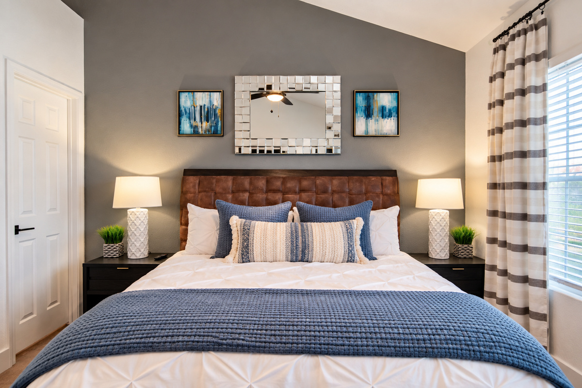 Clean lines, elegant touches, and the perfect setting for a cozy stay.”