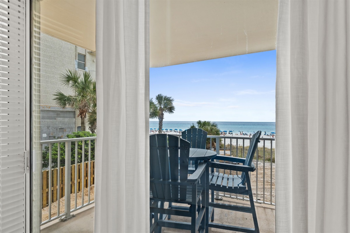 Beautiful gulf views, end unit balcony. 