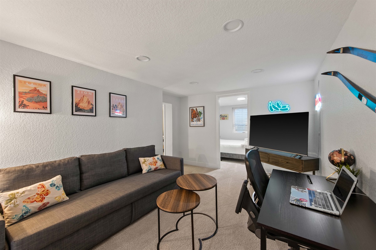 Lower living room and office