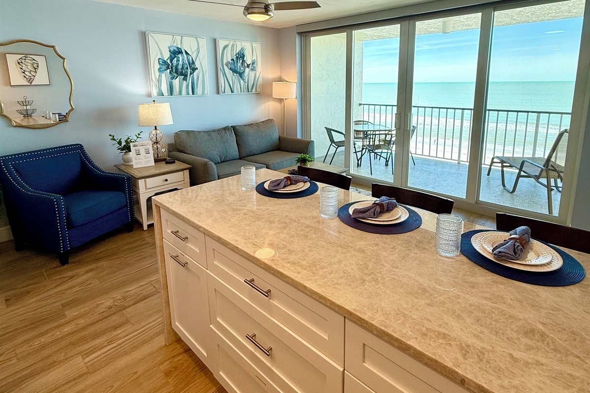 Spectacular views from this beachfront condo