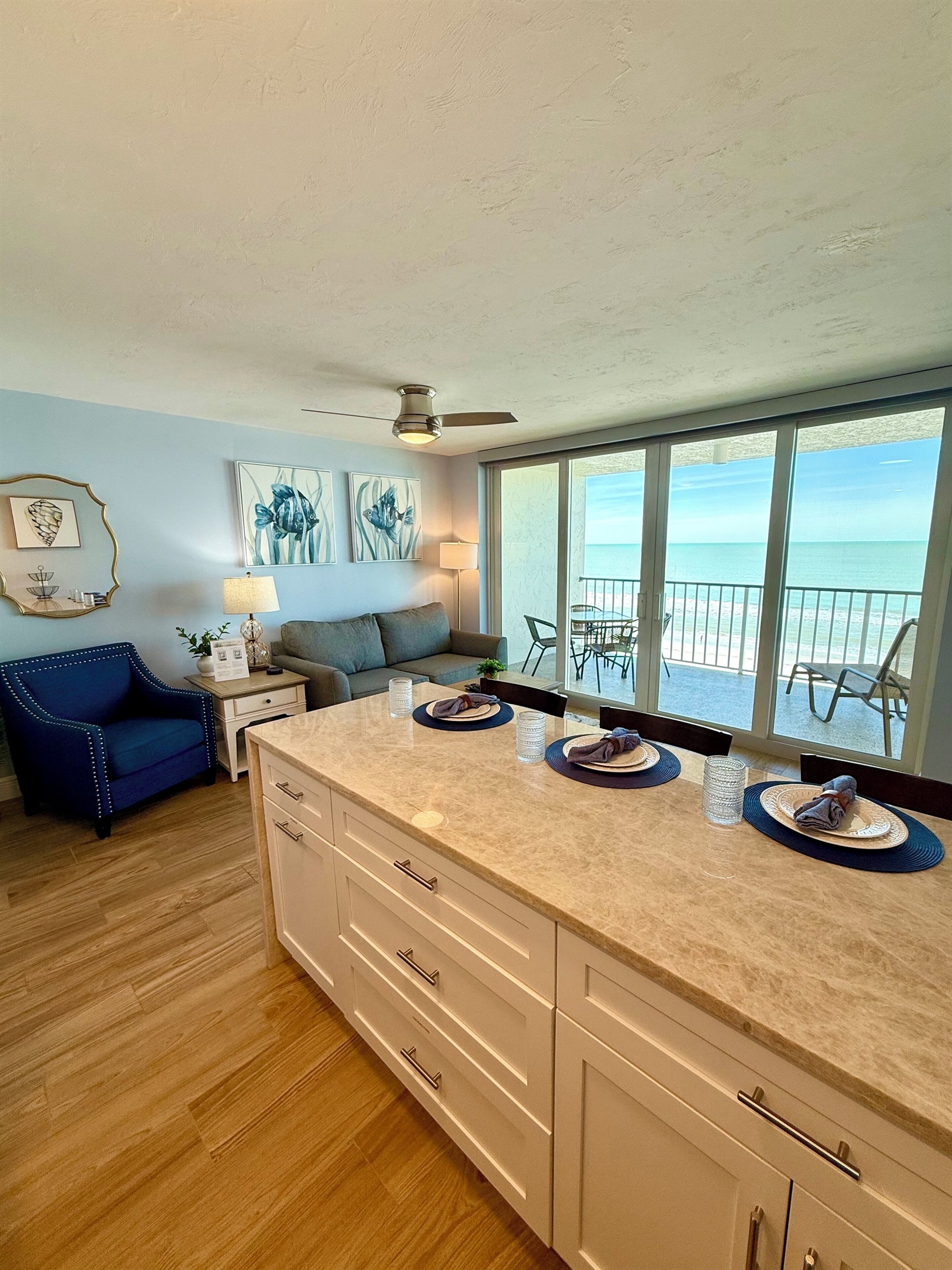 Spectacular views from this beachfront condo