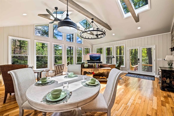 A vintage cottage where nature fills space outside as well as inside.