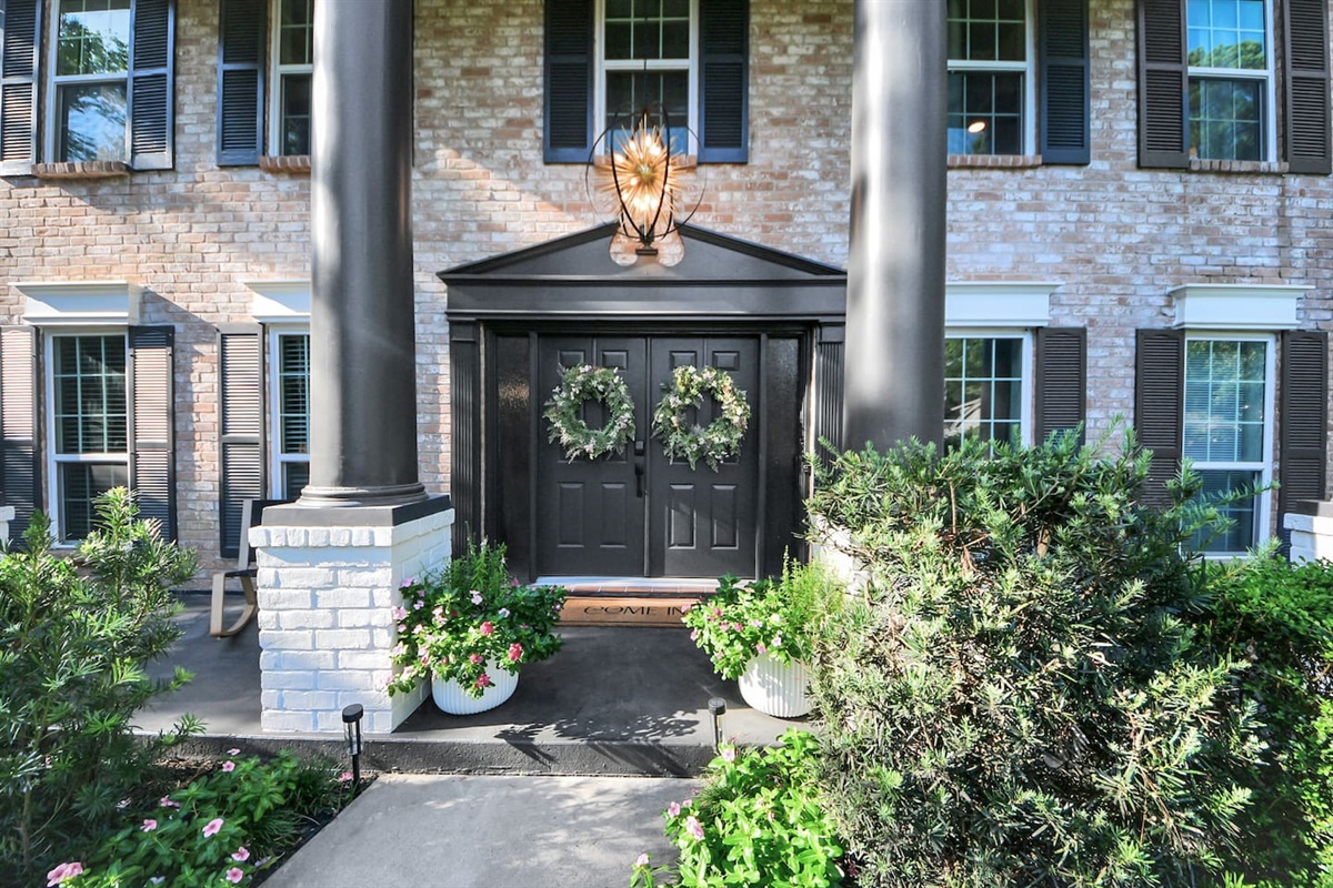 Double front door entrance