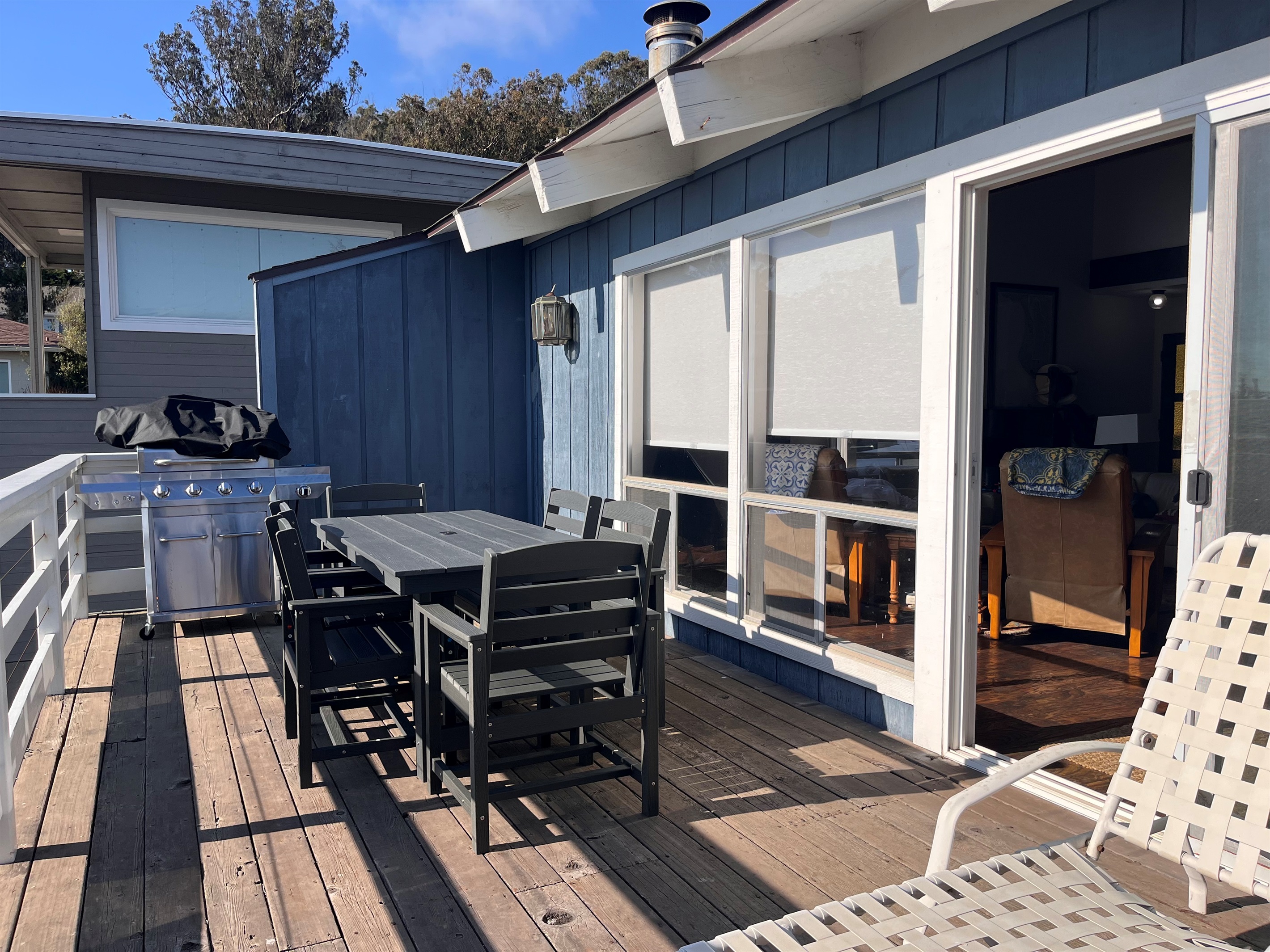 Water side deck with patio set (recently added)