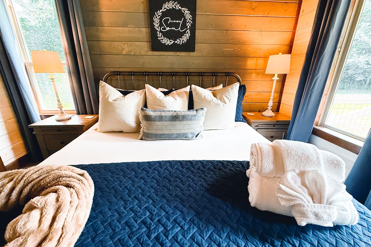 Each king bedroom is a peaceful sanctuary designed for rest after adventure-filled days.