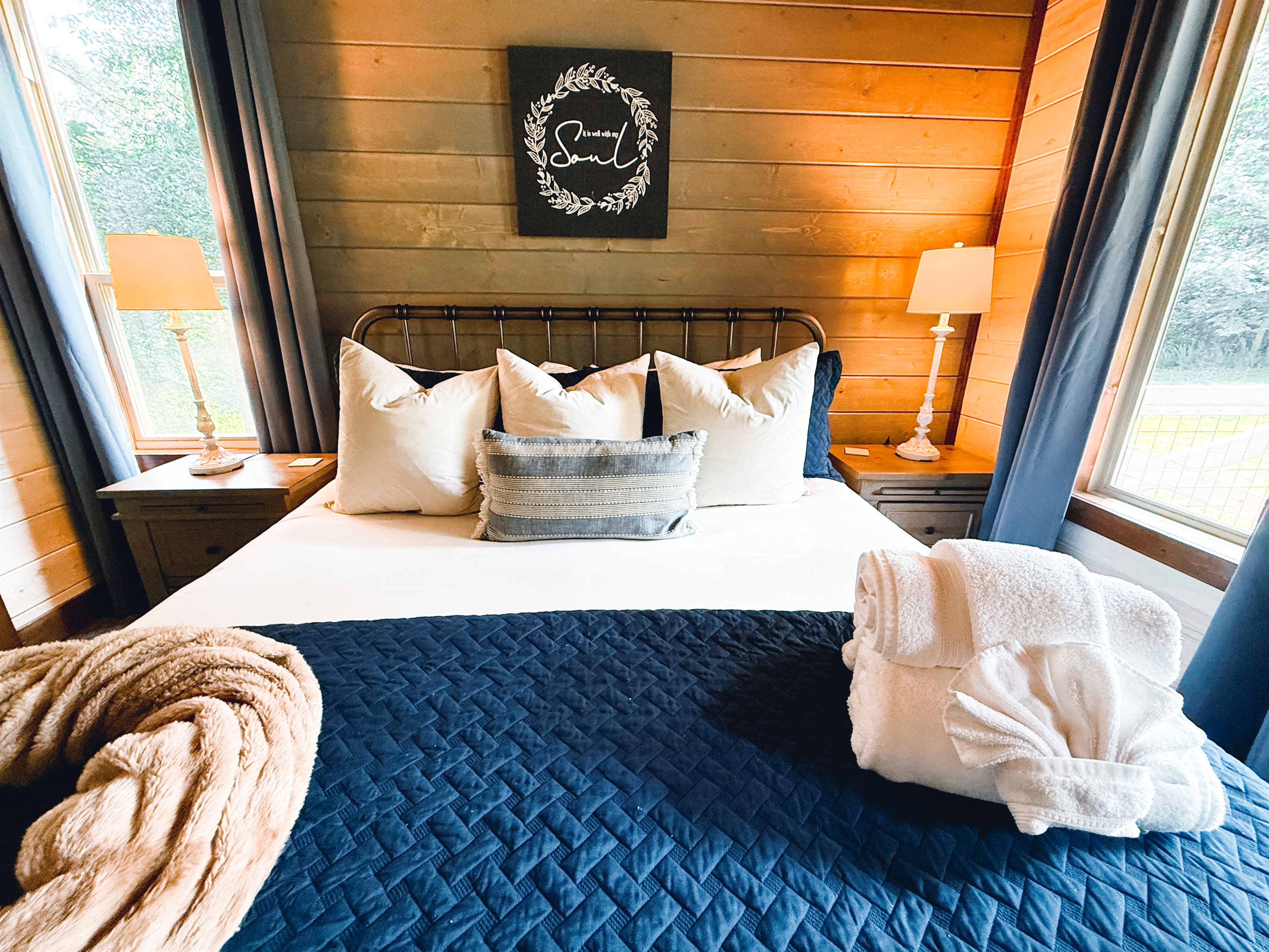 Each king bedroom is a peaceful sanctuary designed for rest after adventure-filled days.