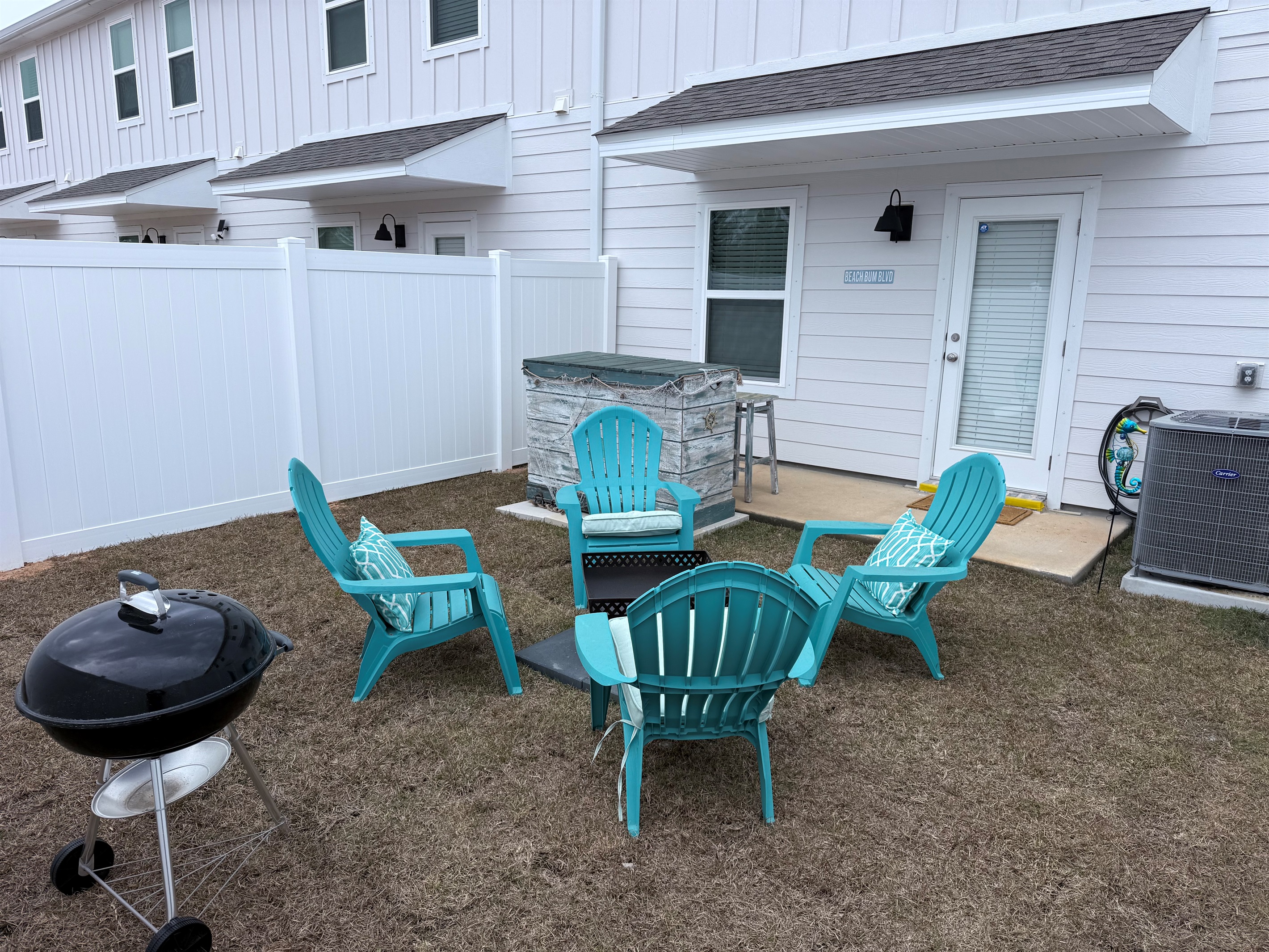 The backyard fire pit area. A great escape.