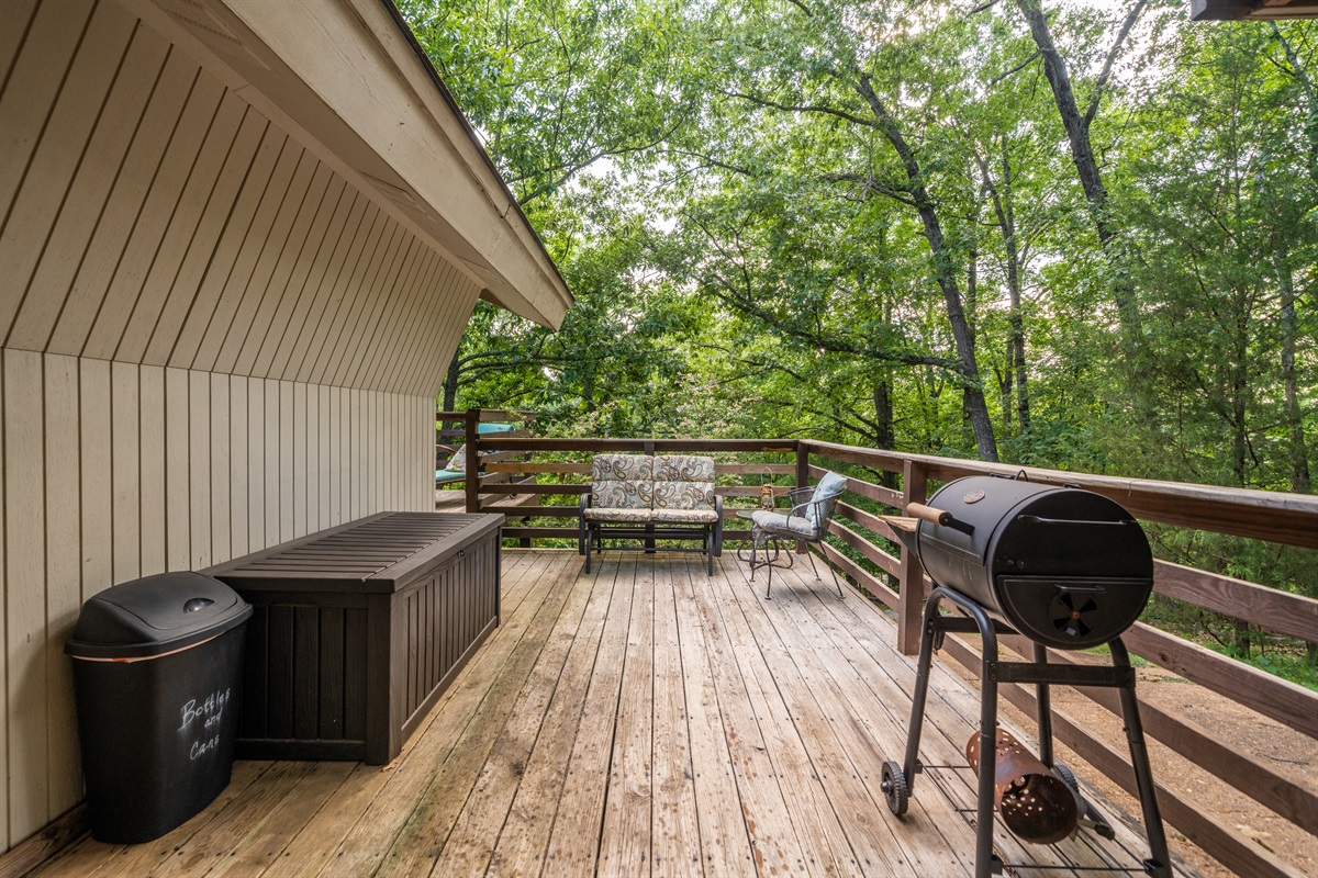 Side deck off the kitchen.