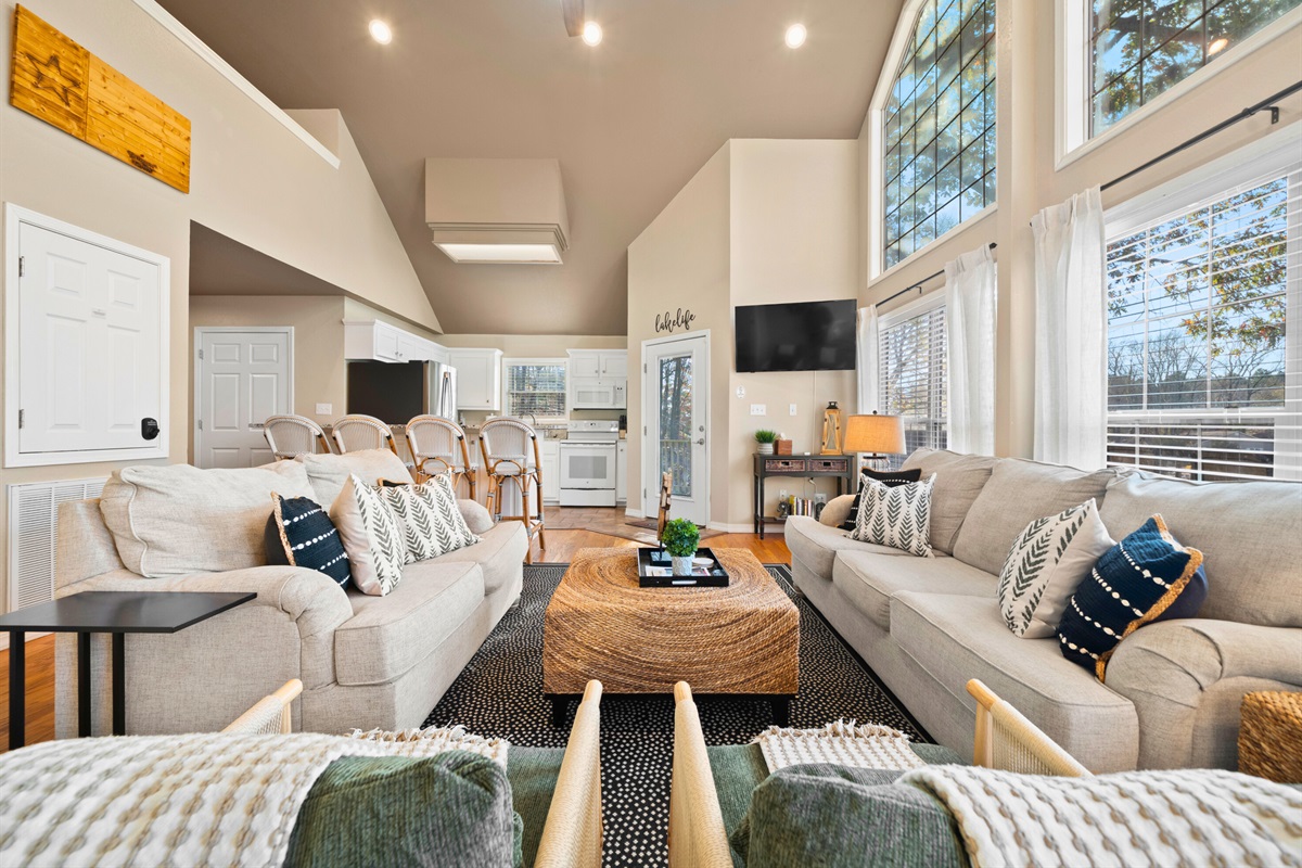 The spacious layout here ensures there&rsquo;s plenty of room for everyone to lounge, chat, and enjoy time together.