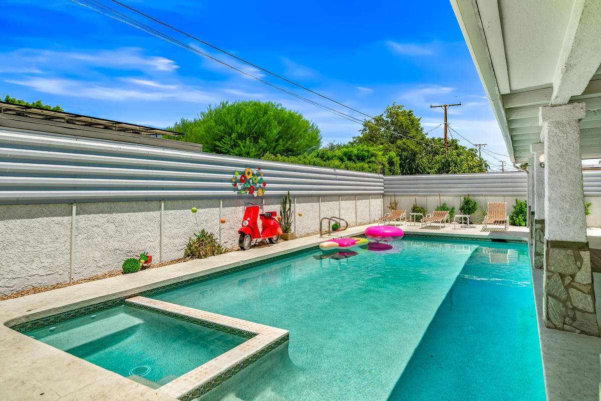 large pool and jacuzzi