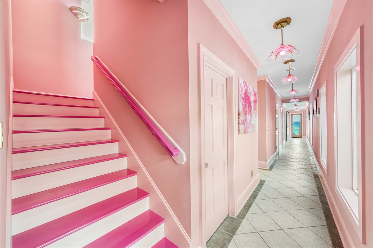 First Floor Hallway | Stairs Up | Beachside Back Door