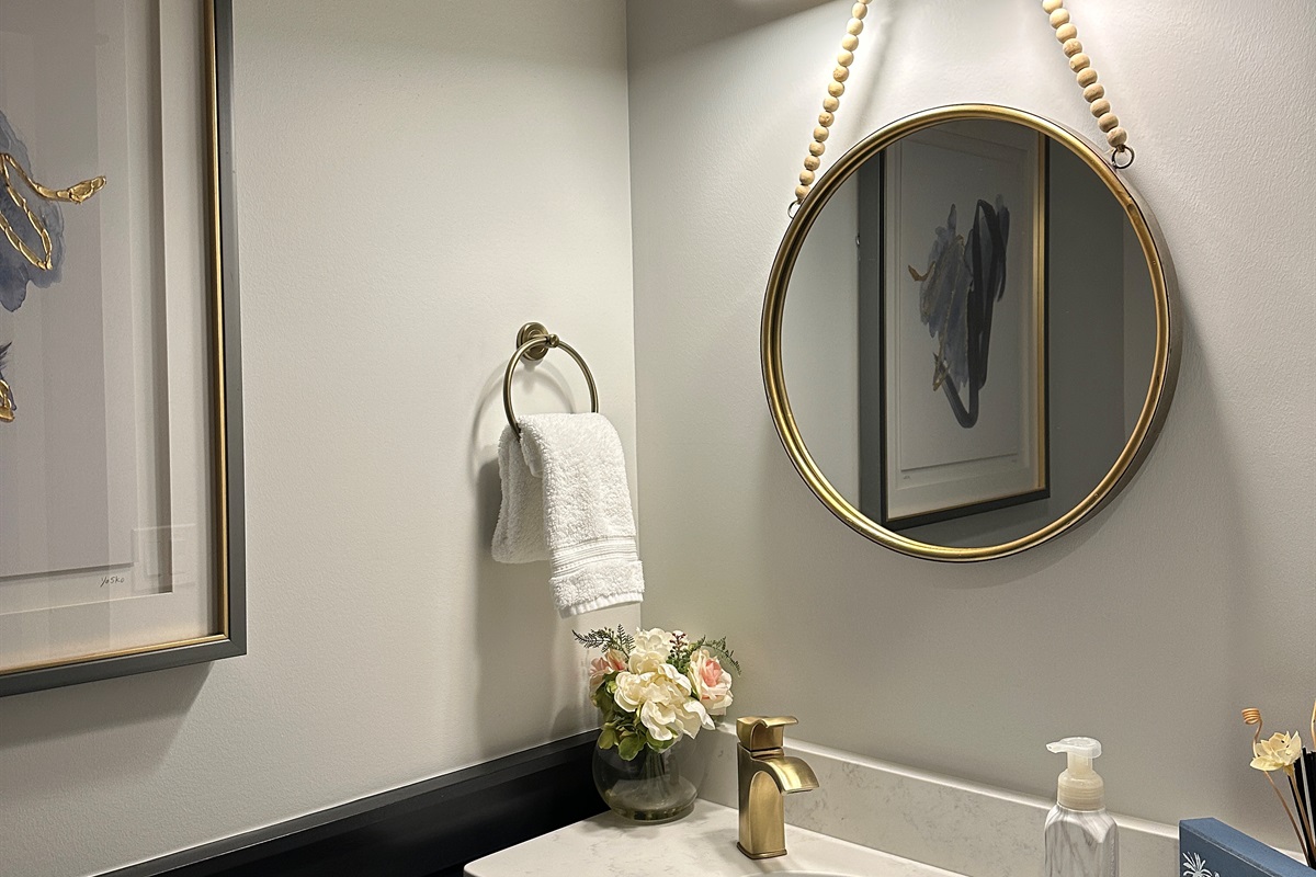 First floor powder room