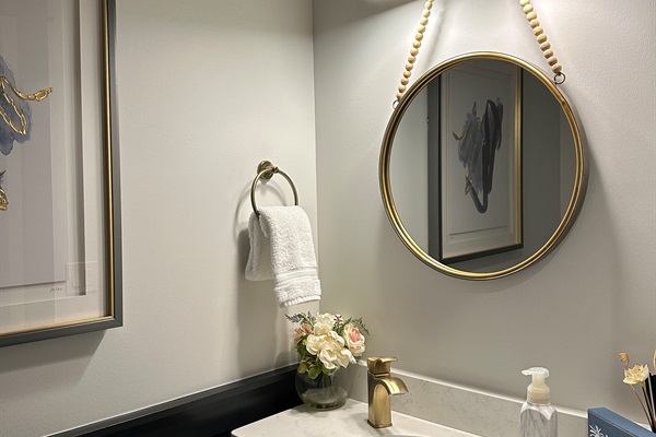 First floor powder room