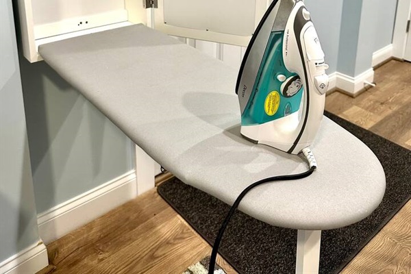 Extra ironing board and iron in the downstairs apartment, so you don't have to go upstairs when getting ready for a night out.